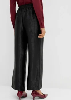 Pantalón palazzo satinado con cinturilla cómoda