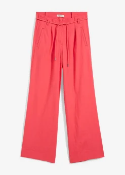 Pantalón paperbag de ligera mezcla de lino
