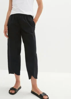 Pantalón pirata de mezcla de lino ligero