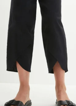 Pantalón pirata de mezcla de lino ligero