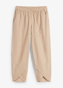 Pantalón pirata de mezcla de lino ligero