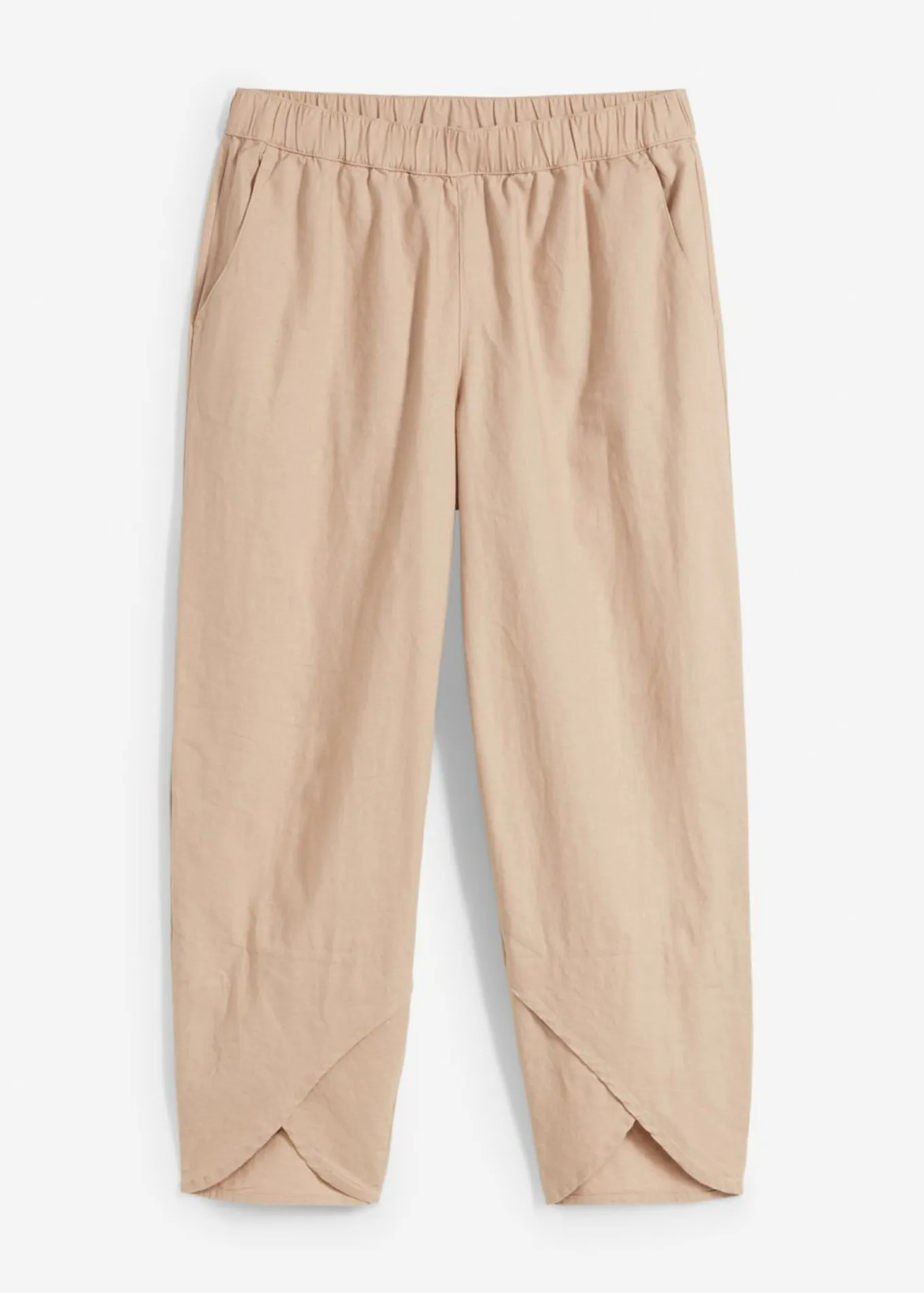 Pantalón pirata de mezcla de lino ligero