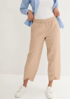 Pantalón pirata de mezcla de lino ligero