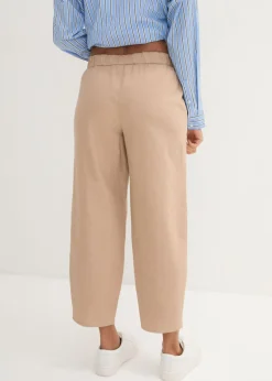 Pantalón pirata de mezcla de lino ligero