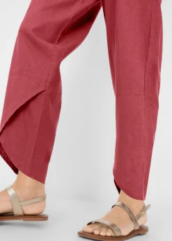 Pantalón pirata de mezcla de lino ligero