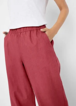 Pantalón pirata de mezcla de lino ligero