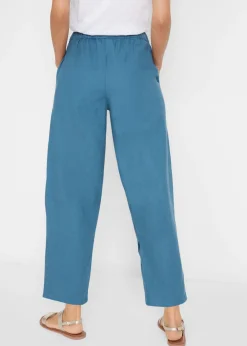 Pantalón pirata de mezcla de lino ligero