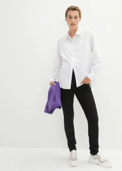Pantalón premamá con material elástico y corte slim