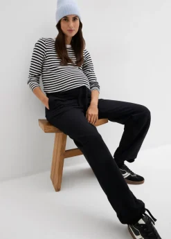 Pantalón premamá de algodón orgánico puro con dobladillo ajustable