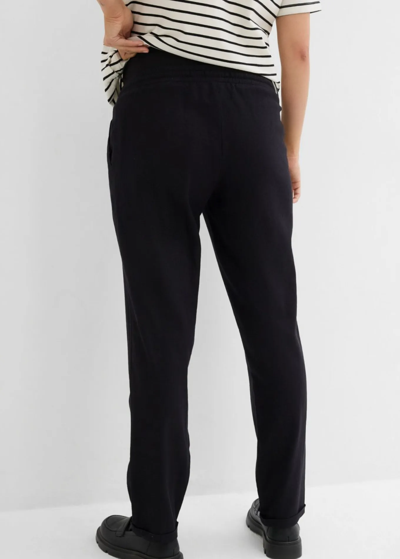 Pantalón premamá de lino con pernera recta