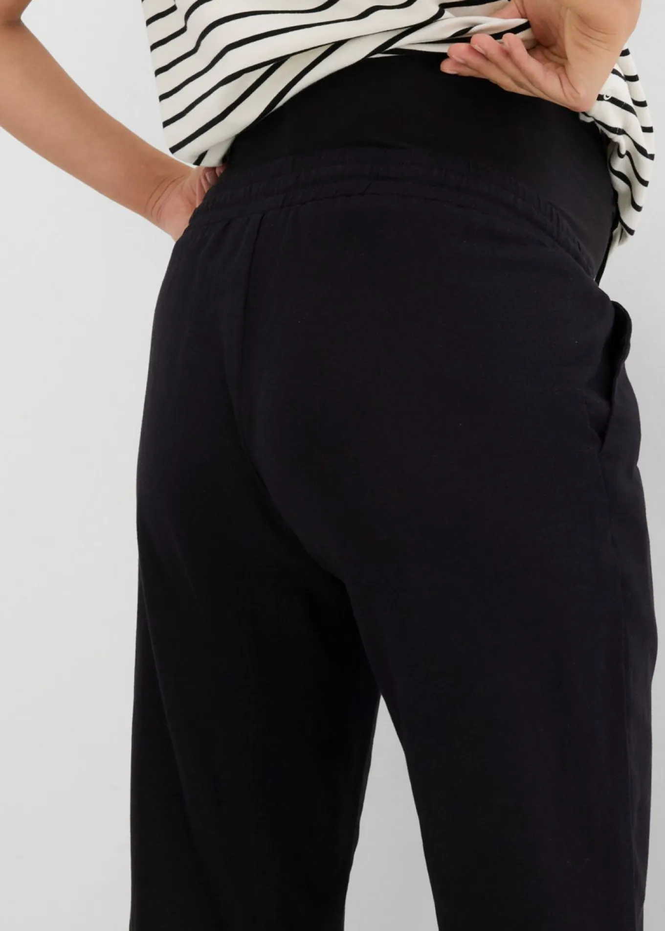 Pantalón premamá de lino con pernera recta