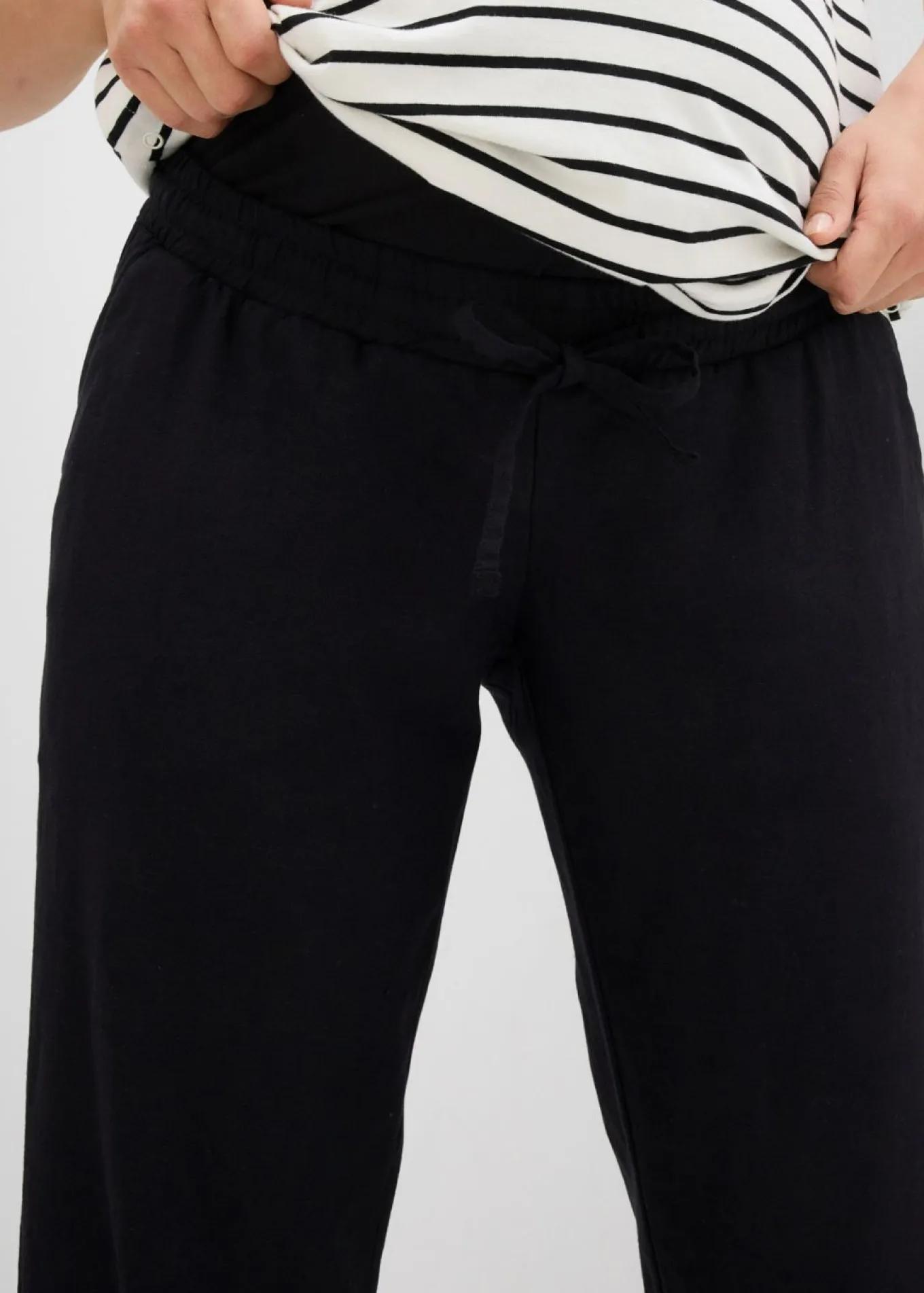 Pantalón premamá de lino con pernera recta