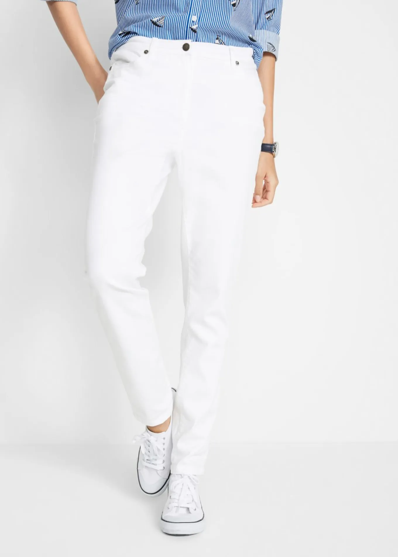 Pantalón recto cómodo con elástico