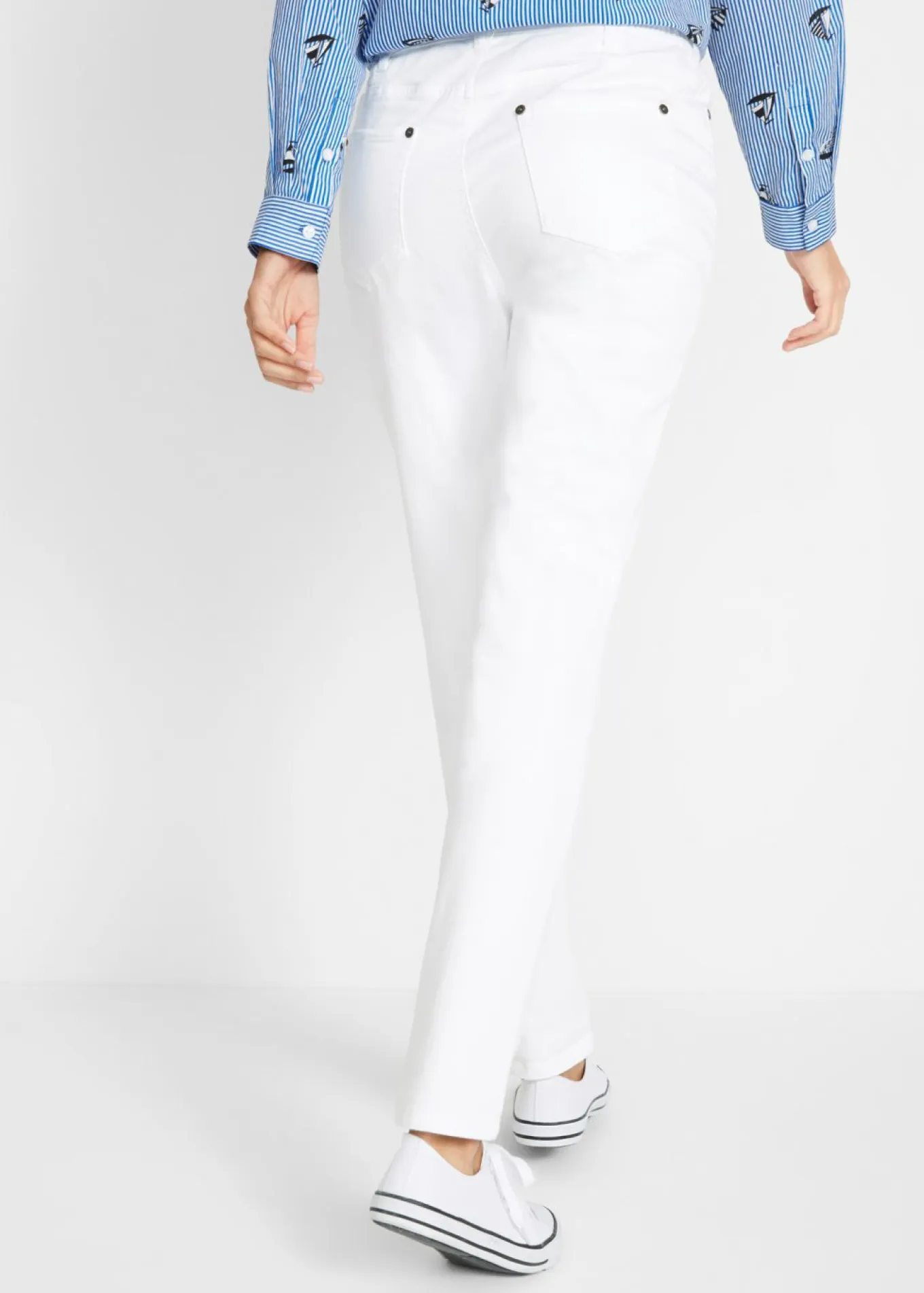Pantalón recto cómodo con elástico