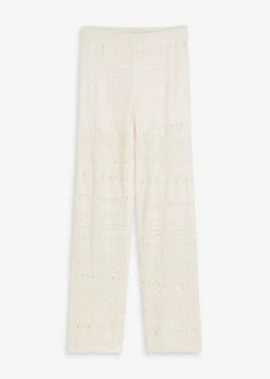 Pantalón sin cierre con patrón de punto calado