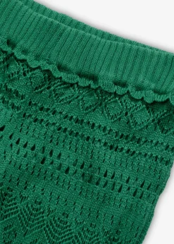 Pantalón sin cierre con patrón de punto calado