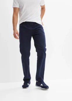 Pantalón sin cierre de algodón puro con corte recto y regular