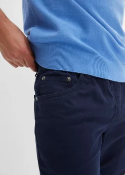 Pantalón sin cierre de algodón puro con corte recto y regular
