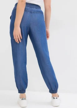 Pantalón sin cierre de lyocell fluido