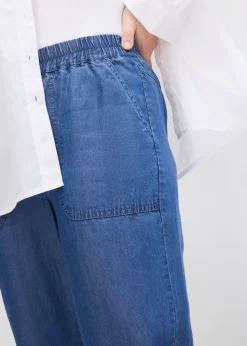 Pantalón sin cierre de lyocell fluido