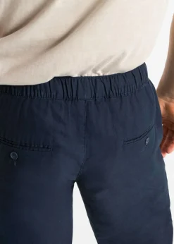 Pantalón sin cierre de mezcla de lino ligero con corte regular y forma recta
