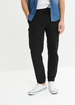 Pantalón sin cierre de muselina con corte regular y tapered