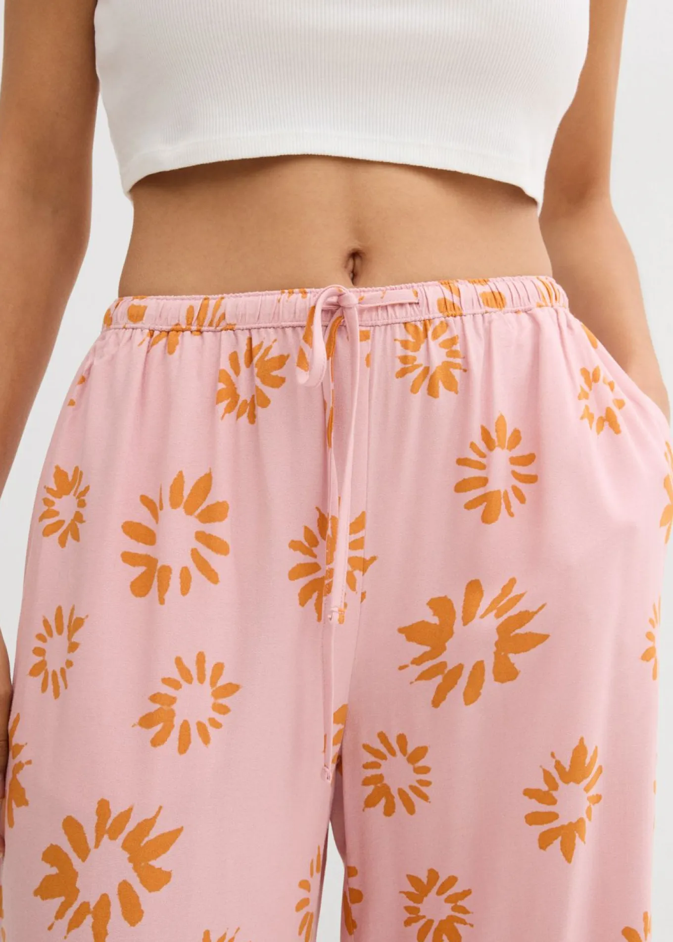 Pantalón sin cierre de suave viscosa