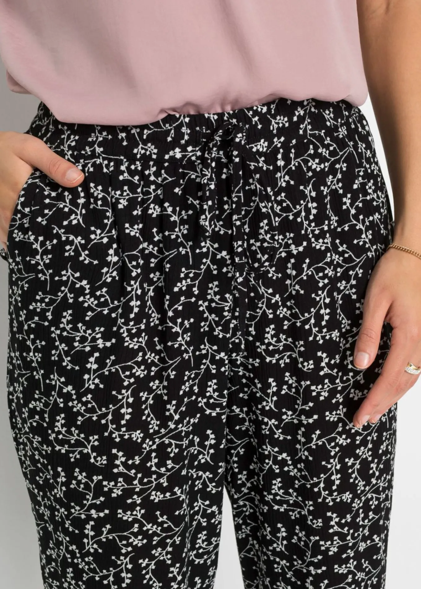 Pantalón sin cierre de viscosa pura