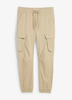 Pantalón sin cierre tipo cargo con recto y regular