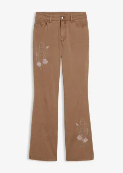 Pantalón tipo bootcut con bordado