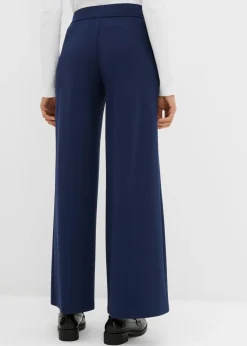 Pantalón tipo bootcut de mezcla de viscosa ligeramente brillante