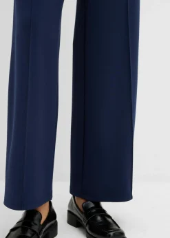 Pantalón tipo bootcut de mezcla de viscosa ligeramente brillante