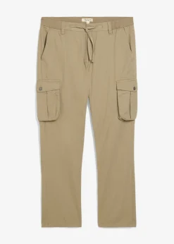 Pantalón tipo cargo con corte regular, diseño recto y cinturilla elástica