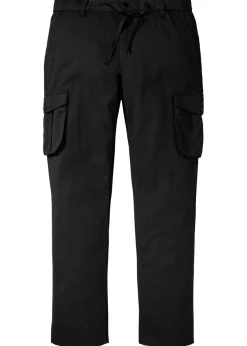 Pantalón tipo cargo con corte regular, diseño recto y cinturilla elástica