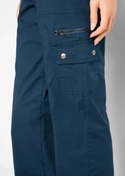 Pantalón tipo cargo de algodón, mid waist