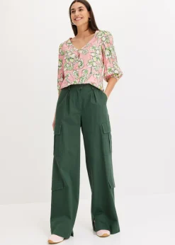 Pantalón tipo cargo de algodón puro