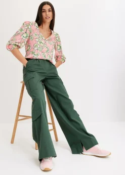 Pantalón tipo cargo de algodón puro