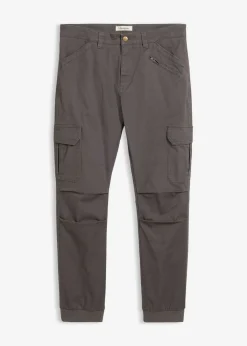 Pantalón tipo cargo de algodón puro con corte relajado, tapered