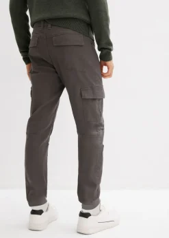 Pantalón tipo cargo de algodón puro con corte relajado, tapered