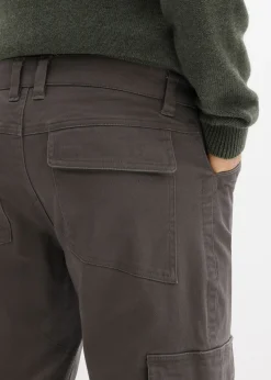 Pantalón tipo cargo de algodón puro con corte relajado, tapered