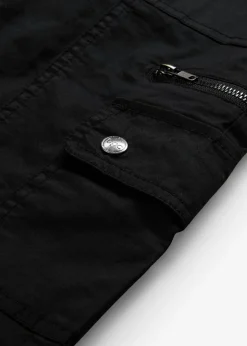 Pantalón tipo cargo de algodón, mid waist