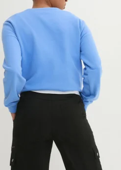 Pantalón tipo cargo de algodón, mid waist