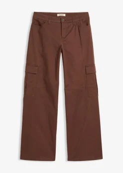 Pantalón tipo cargo de mezcla de algodón elástico
