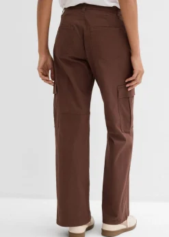 Pantalón tipo cargo de mezcla de algodón elástico