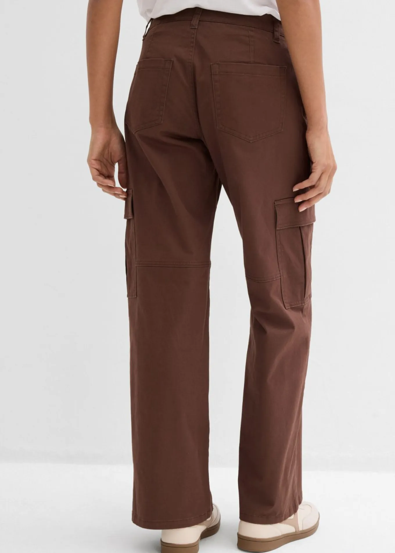 Pantalón tipo cargo de mezcla de algodón elástico