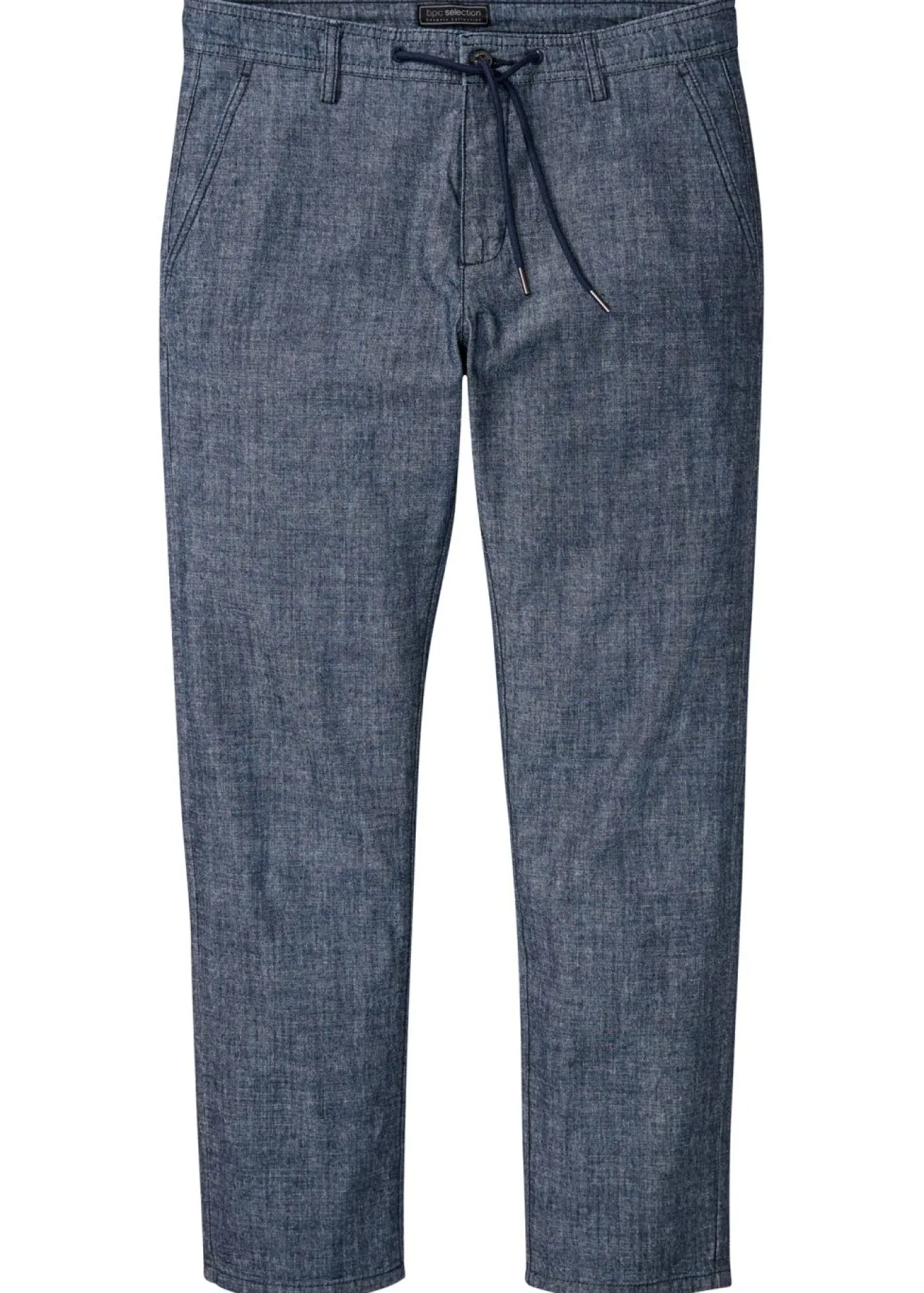 Pantalón tipo chino de cambray con corte recto y regular