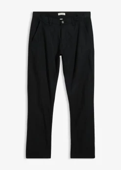 Pantalón tipo chino de lino puro con corte recto y regular