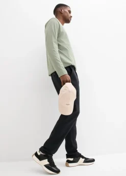 Pantalón tipo chino de lino puro con corte recto y regular