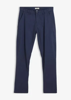 Pantalón tipo chino de lino puro con corte recto y regular