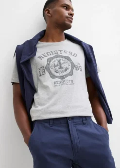 Pantalón tipo chino de lino puro con corte recto y regular